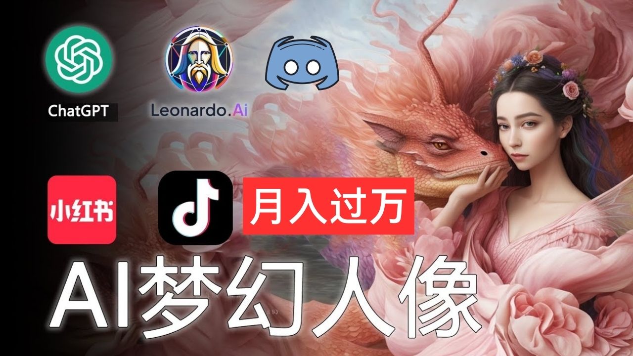 AI摄影梦幻人像：零基础也能月入过万的秘密-奇奇网创