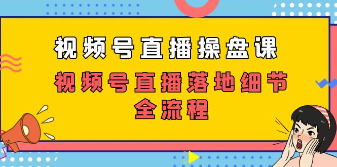 视频号直播操盘课，视频号直播落地细节全流程（27节课）-奇奇网创
