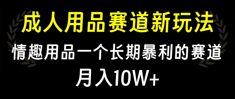 大人用品赛道新玩法,情趣用品一个长期暴利的赛道,月入10W+-奇奇网创