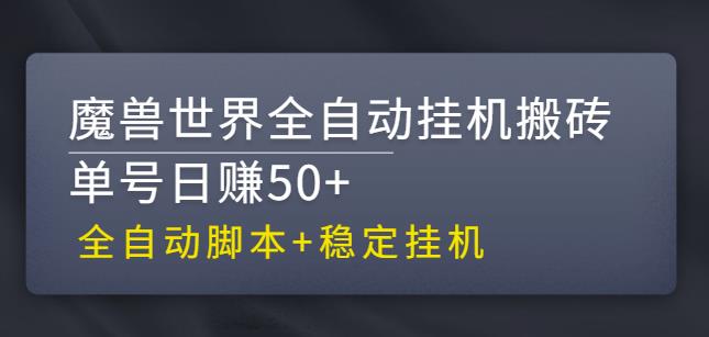 【稳定挂机】魔兽世界全自动挂机搬砖项目，单号日赚50+【全自动脚本】-奇奇网创