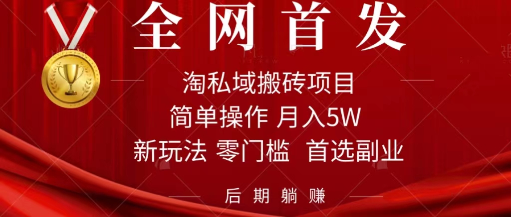 淘私域搬砖项目，利用信息差月入5W，每天无脑操作1小时，后期躺赚-奇奇网创