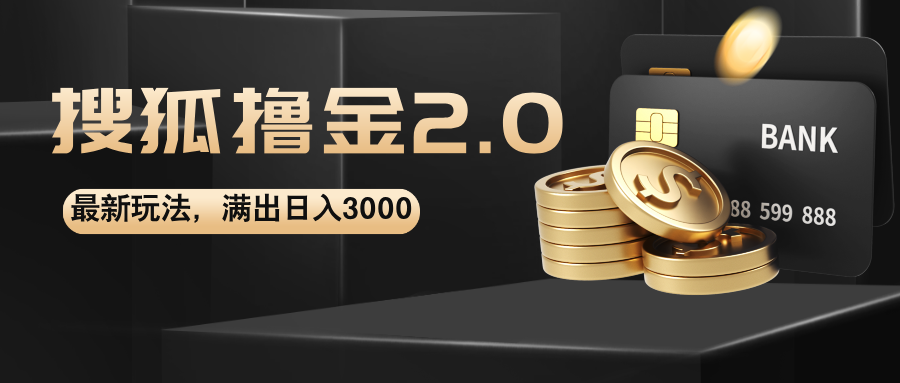 搜狐撸金2.0最新玩法，无脑日入3000+，可无限扩大-奇奇网创