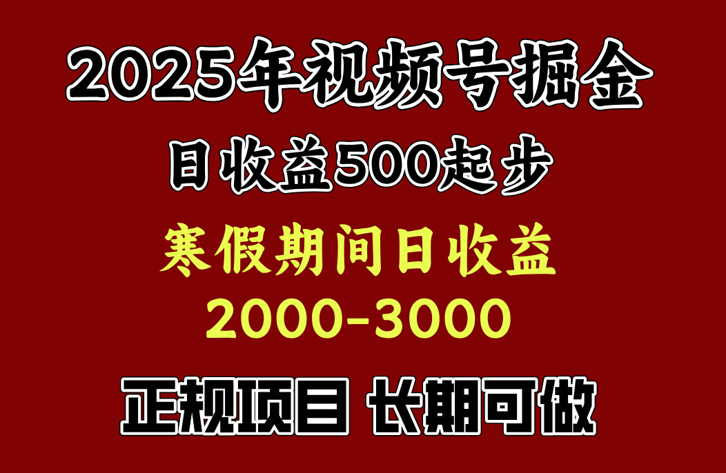 寒假期间一天收益2000+，小白一天就能上手-奇奇网创