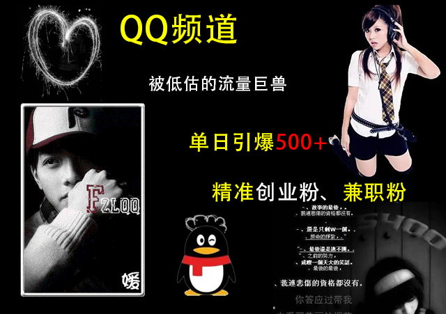 QQ频道，被低估的流量巨兽，单日引爆500+精准创业粉、兼职粉的引流秘籍-奇奇网创