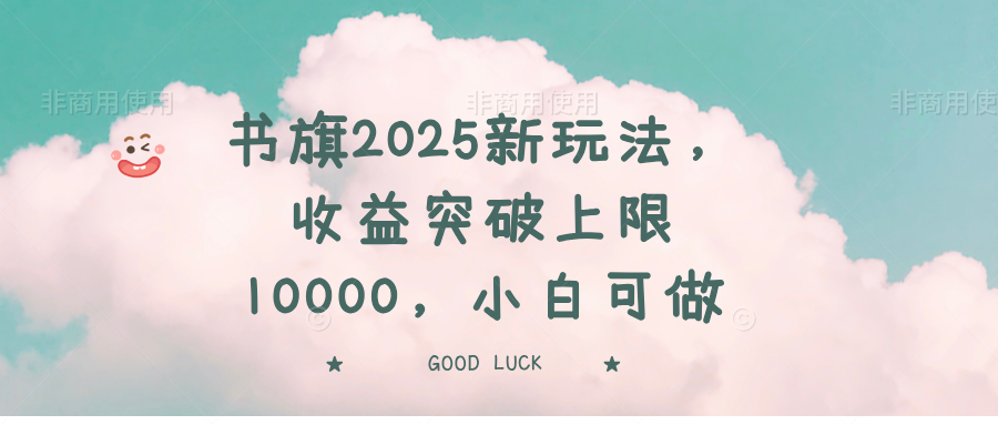 书旗2025新玩法，收益突破上限10000，小白可做-奇奇网创