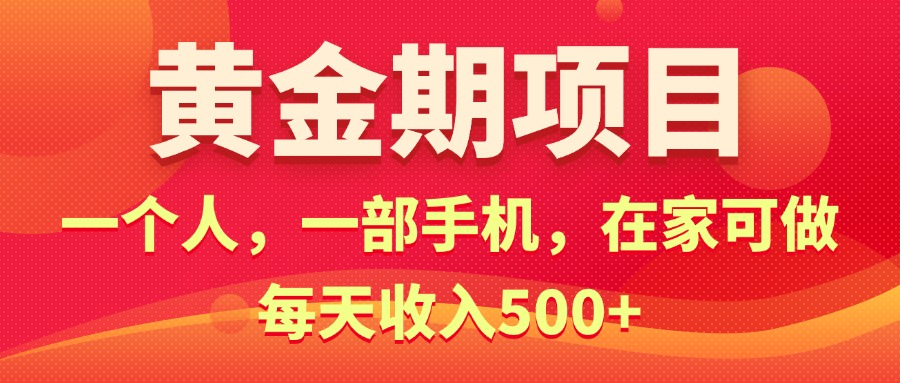 黄金期项目，电商搞钱！一个人，一部手机，在家可做，每天收入500+-奇奇网创