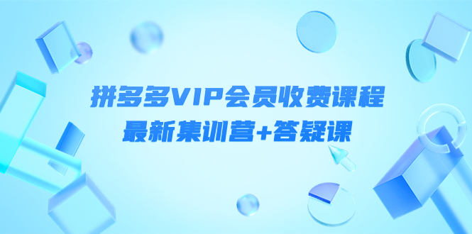 某社群·拼多多VIP会员收费课程，最新集训营+答疑课-价值3299元￼-奇奇网创