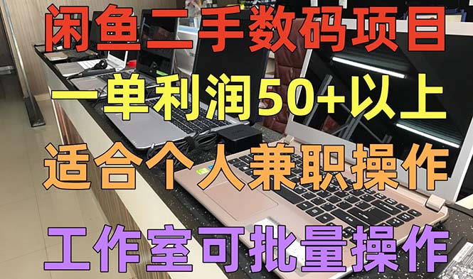 闲鱼二手数码项目，个人副业低保收入一单50+以上，工作室批量放大操作-奇奇网创