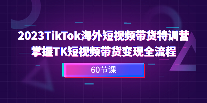 2023-TikTok海外短视频带货特训营,掌握TK短视频带货变现全流程(60节课)-奇奇网创