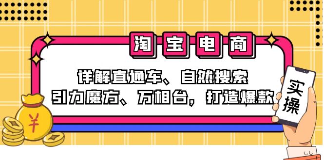 （12814期）2024淘宝电商课程：详解直通车、自然搜索、引力魔方、万相台，打造爆款-奇奇网创