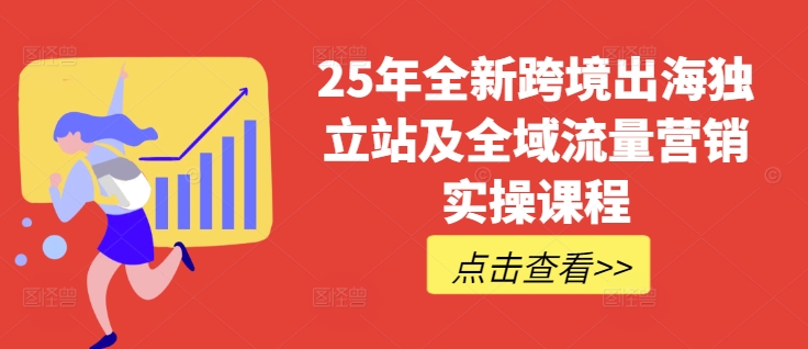 25年全新跨境出海独立站及全域流量营销实操课程，跨境电商独立站TIKTOK全域营销普货特货玩法大全-奇奇网创