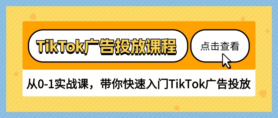 TikTok广告投放课程，从0-1实战课，带你快速入门TikTok广告投放（30节课）-奇奇网创