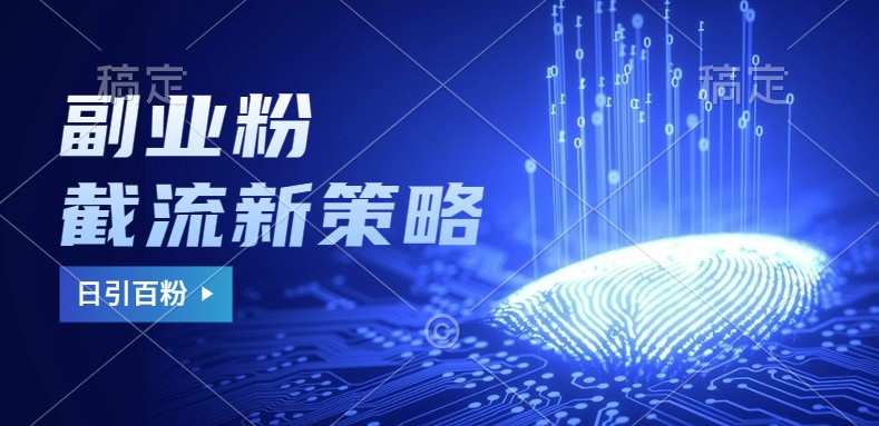 副业粉截流玩法与更新，不废号， 不封号。日引100+-奇奇网创