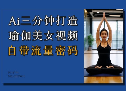 Ai3分钟打造瑜伽美女视频，自带流量密码-奇奇网创