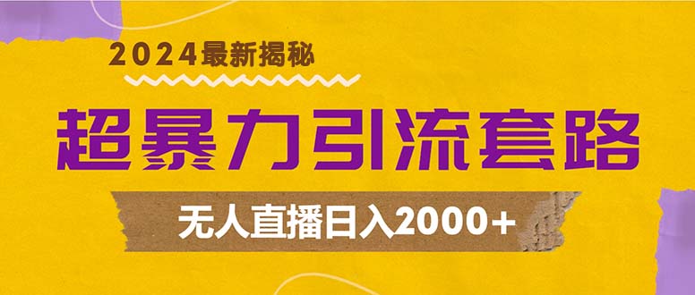 （12800期）超暴力引流套路，无人直播日入2000+-奇奇网创