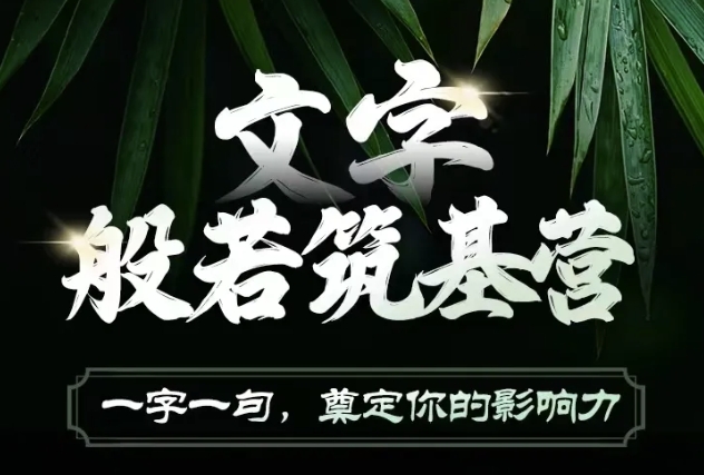 文字般若筑基营，用文字打造自己的影响力，写好文案 写出影响力 写出吸金力-奇奇网创