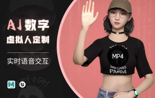 Ai数字人虚拟(智能体)实时语音交互特训营，​自行定制超写实角色AI数字人交互技术-奇奇网创