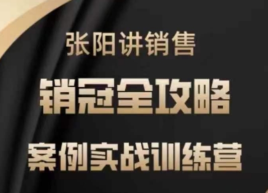 张阳讲销售实战训练营，​案例实战训练，销冠全攻略-奇奇网创