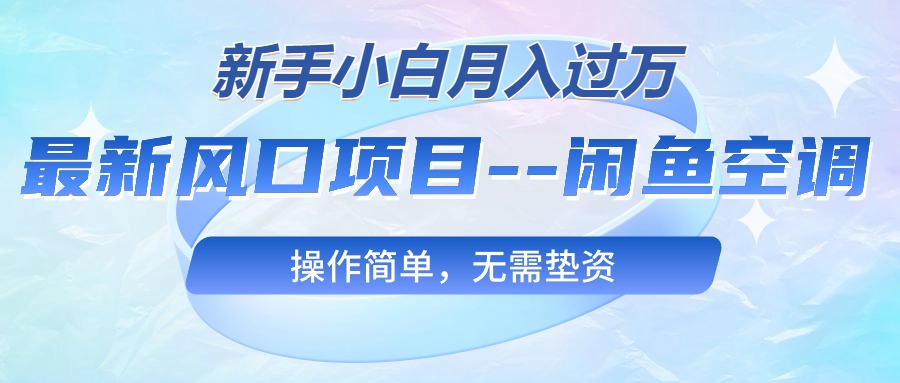 （10767期）最新风口项目—闲鱼空调，新手小白月入过万，操作简单，无需垫资-奇奇网创