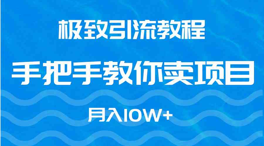（9265期）极致引流教程，手把手教你卖项目，月入10W+-奇奇网创