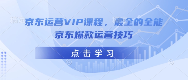 京东运营VIP课程，最全的全能京东爆款运营技巧-奇奇网创