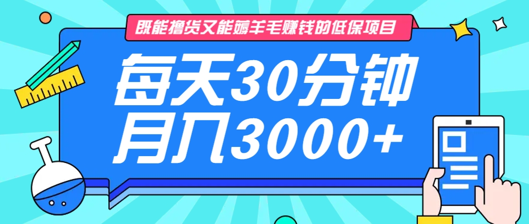 既能撸货又能赚钱的长期低保项目，每天30分钟，多号百分百稳定月入3000+！-奇奇网创