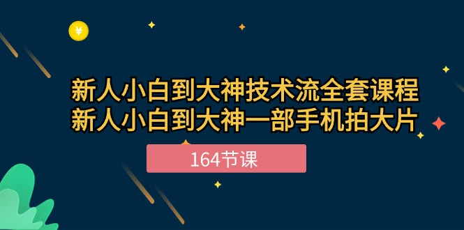 新手小白到大神技术流全套课程，新人小白到大神一部手机拍大片（164节）-奇奇网创