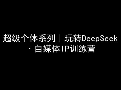 超级个体系列，玩转DeepSeek·自媒体IP训练营，deepseek教程-奇奇网创