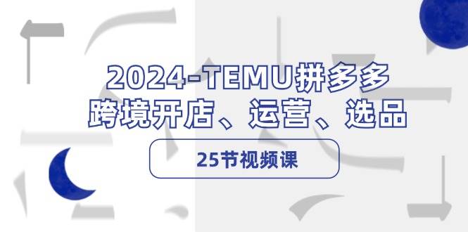 2024-TEMU拼多多·跨境开店、运营、选品（25节视频课）-奇奇网创