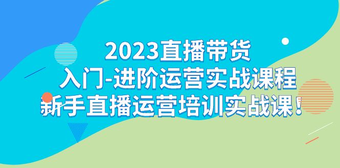 2023直播带货入门-进阶运营实战课程：新手直播运营培训实战课！-奇奇网创