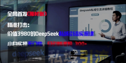 精准打击：价值3980的DeepSeek私域引流实操课，小白实操无门槛，日引精准粉300+-奇奇网创
