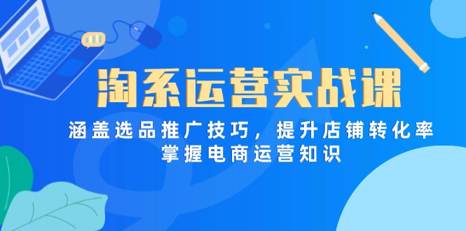 淘系运营实战课，涵盖选品推广技巧，提升店铺转化率，掌握电商运营知识-奇奇网创