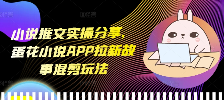 小说推文实操分享，蛋花小说APP拉新故事混剪玩法-奇奇网创