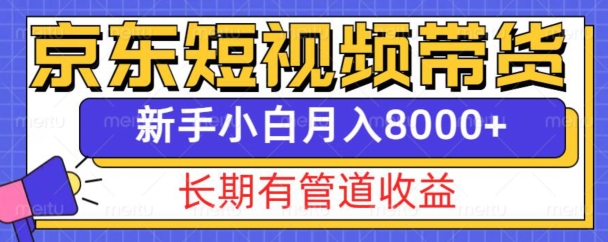 京东短视频带货新玩法，长期管道收益，新手也能月入8000+-奇奇网创