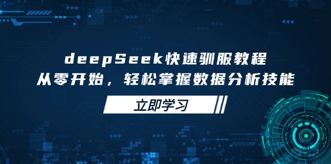 deepSeek快速驯服教程，从零开始，轻松掌握数据分析技能-奇奇网创