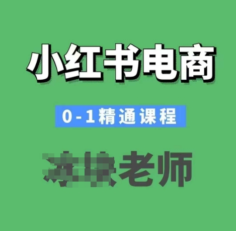 小红书电商0-1精通课程，小红书开店必学课程-奇奇网创