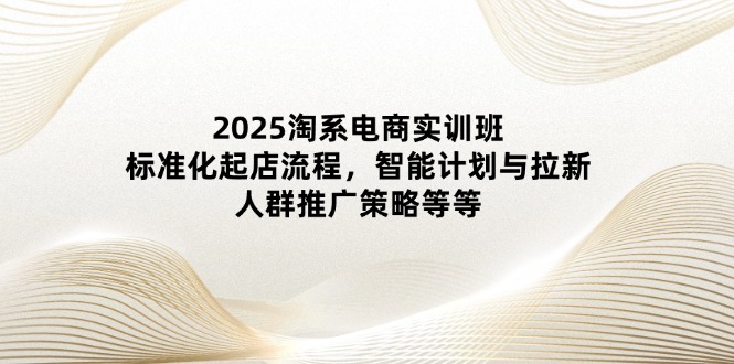 2025淘系电商实训班：标准化起店流程，智能计划与拉新，人群推广策略等等-奇奇网创