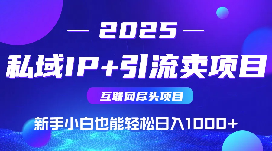私域IP+卖项目，普通人小白也能轻松实现日入1000+-奇奇网创