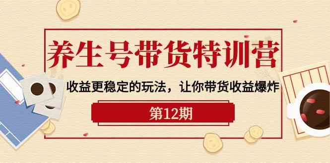 （10110期）养生号带货特训营【12期】收益更稳定的玩法，让你带货收益爆炸-9节直播课-奇奇网创