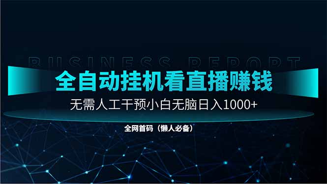直播助手全自动看大平台直播赚钱，全自动无需人工干预，小白无脑日入1000-奇奇网创