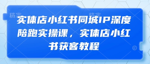 实体店小红书同城IP深度陪跑实操课，实体店小红书获客教程-奇奇网创