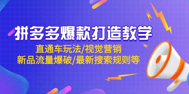拼多多爆款打造教学：直通车玩法/视觉营销/新品流量爆破/最新搜索规则等-奇奇网创