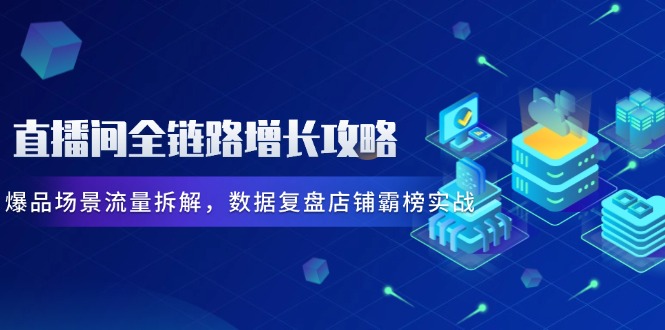 直播间全链路增长攻略，爆品场景流量拆解，数据复盘店铺霸榜实战-奇奇网创