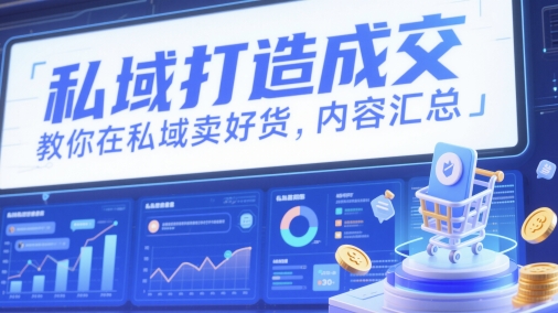 私域打造成交，教你在私域卖好货，内容汇总-奇奇网创