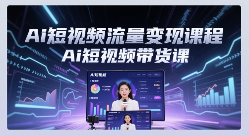Ai短视频流量变现课程，Ai短视频带货课-奇奇网创