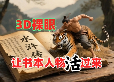 书本人物裸眼3D视频，新的玩法，流量超猛，保姆级教程-奇奇网创