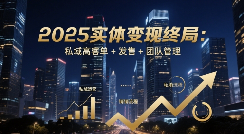 2025实体变现终局：私域高客单+发售+团队管理-奇奇网创