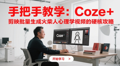手把手教学：Coze + 剪映批量生成火柴人心理学视频的硬核攻略-奇奇网创