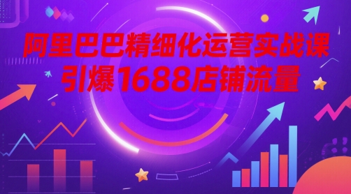 阿里巴巴精细化运营实战课,引爆1688店铺流量-奇奇网创