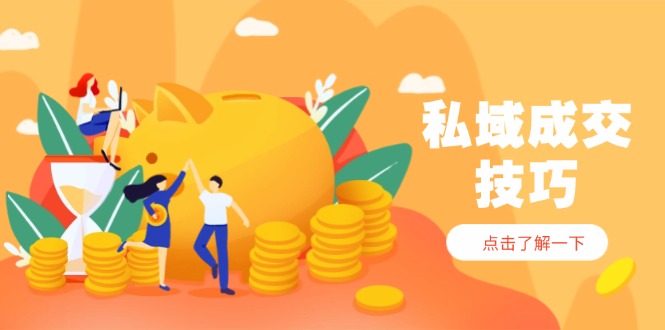 私域成交技巧，帮你从入门到精通，破解四大痛点，快速变现，轻松收钱-奇奇网创
